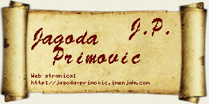Jagoda Primović vizit kartica